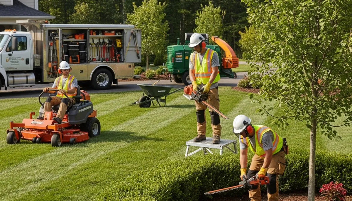 Milwaukee, WI tree service crew removing a tree for landscaping and property care