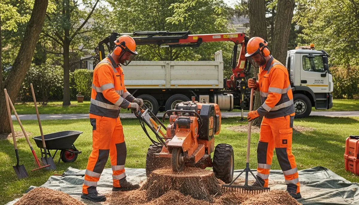 Milwaukee, WI arborist removing a tree stump for safe, thorough stump removal services