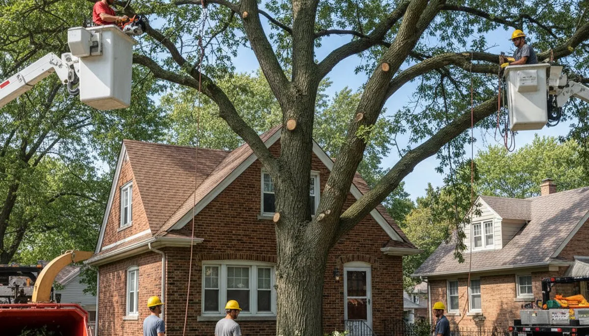 Milwaukee, WI tree service crew removing a tree for safe, professional property care