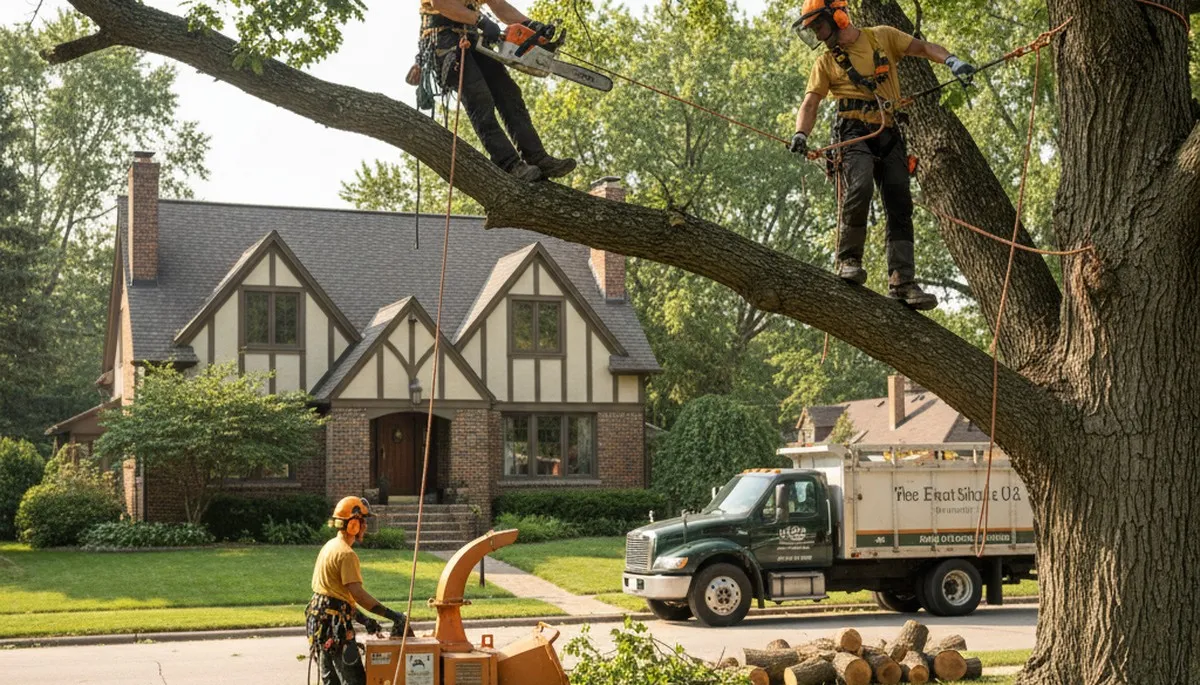 Tree removal crew in Milwaukee, WI providing professional tree service for homeowners and businesses