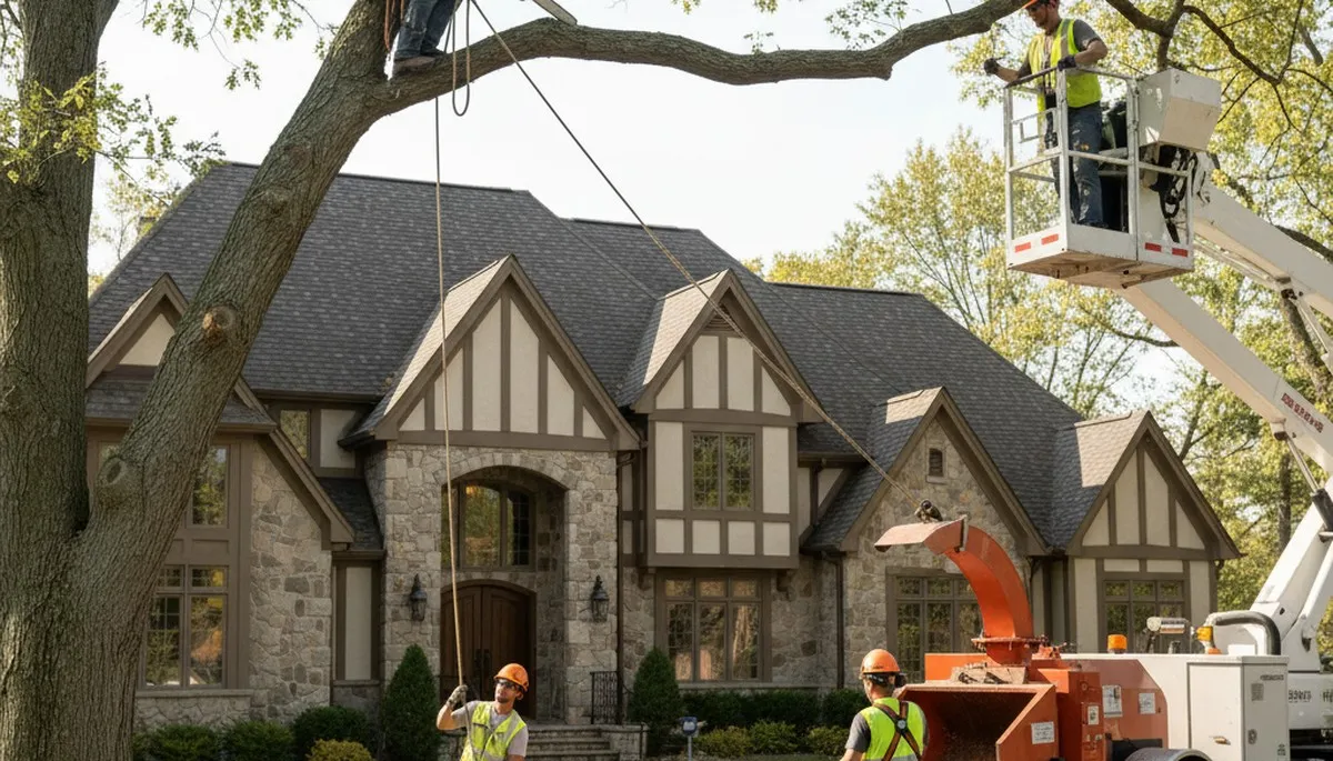 Milwaukee, WI tree service crew removing a tree for safe property protection