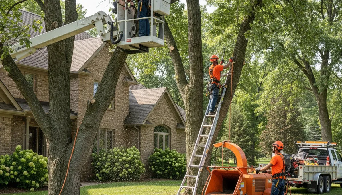 Milwaukee, WI tree service crew removing a tree for safe, professional property care