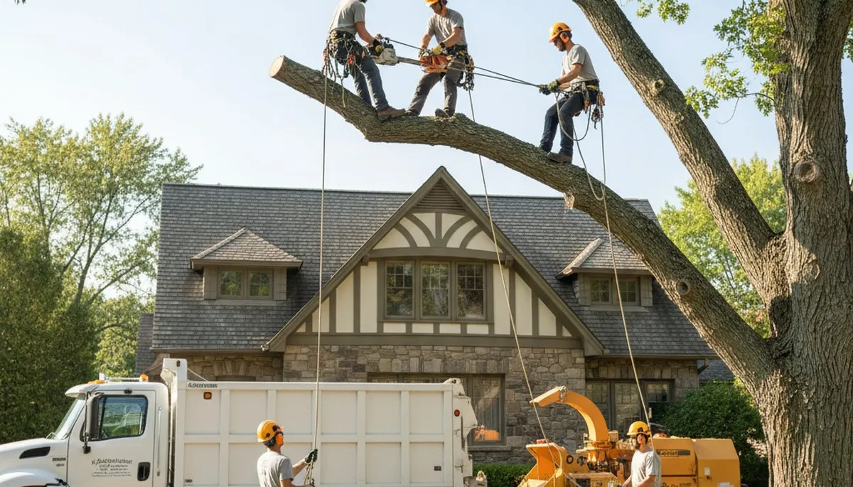 Milwaukee, WI tree service crew providing professional tree removal for residential properties